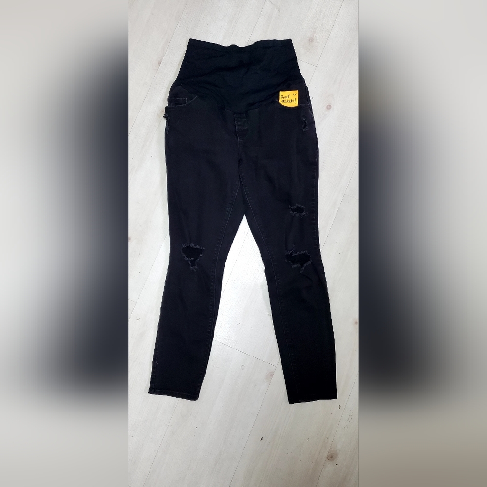 Old Navy Black Skinny Rockstar Maternity Jeans